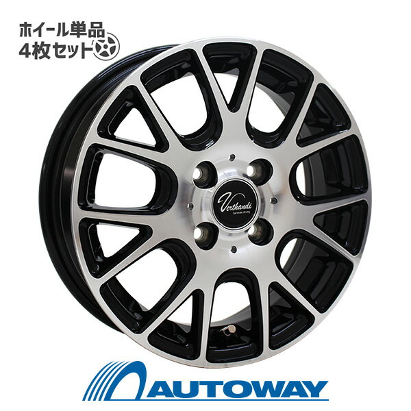 【4枚セット】 Verthandi YH-M7V 14x4.5 +45 100x4 BK/POLISH インチサイズ：14インチ リム幅：4.5 インセット：+45