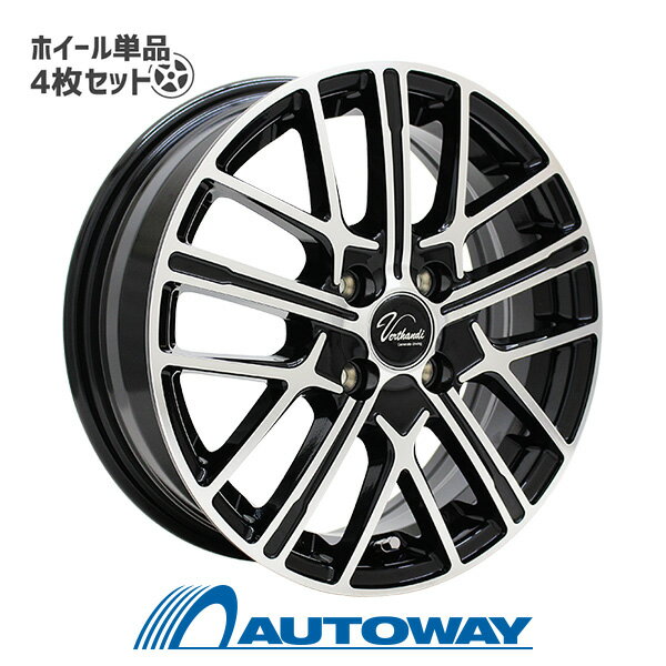 【4枚セット】 Verthandi YH-S15V 14x4.5 +45 100x4 BK/POLISH インチサイズ：14インチ リム幅：4.5 インセット：+45