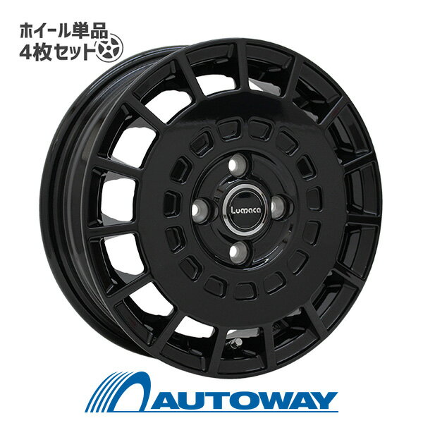 【P10倍！5/15限定】【4枚セット】 LUMACA MODEL-3 14x4.5 +43 100x4 BLACK インチサイズ：14インチ リム幅：4.5 インセット：+43