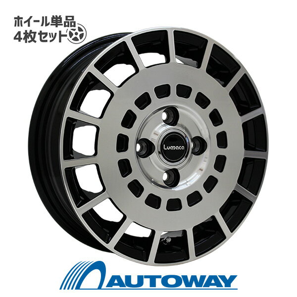 【P10倍！5/15限定】【4枚セット】 LUMACA MODEL-3 14x4.5 +43 100x4 BK/POLISH インチサイズ：14インチ リム幅：4.5 インセット：+43