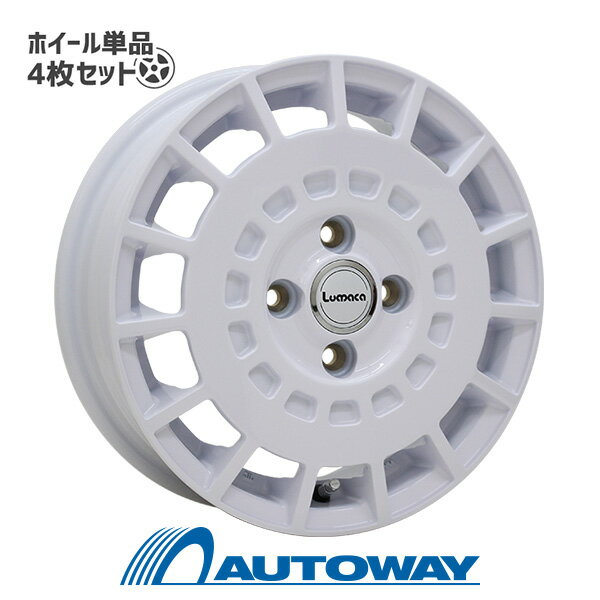 【4枚セット】 LUMACA MODEL-3 15x4.5 +43 100x4 WHITE インチサイズ：15インチ リム幅：4.5 インセット：+43