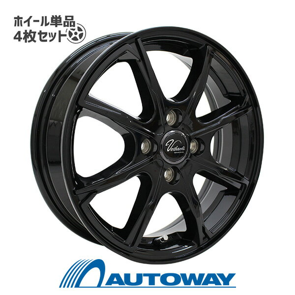 【P最大37倍！12/7 20:00〜】【4枚セット】 Verthandi PW-S8 14x5.5 43 100x4 BLACK インチサイズ：14インチ リム幅：5.5 インセット：+43