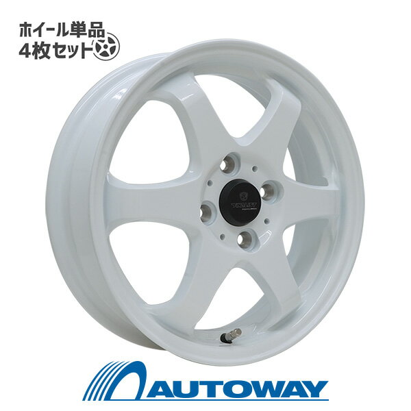 【4枚セット】 FINALIST FZ-S6 15x5.5 43 100x4 WH インチサイズ：15インチ　リム幅：5.5　インセット：+43