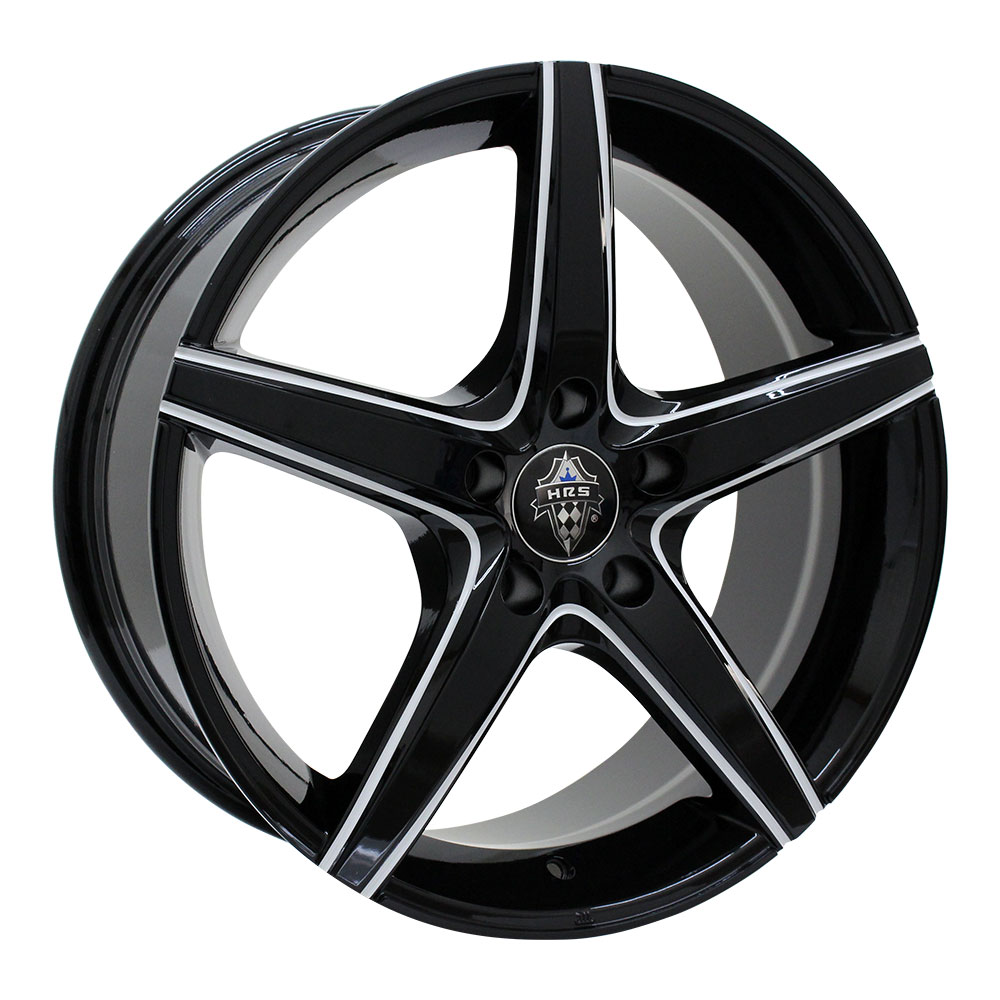 215/45R17 サマータイヤ タイヤホイールセット 【送料無料】 HRS H-730 17x7.0 45 100x5 BK-VW-M + DUNLOP DIREZZA DZ101 215/45R17 87W (215/45/17 215-45-17) 夏タイヤ 17インチ