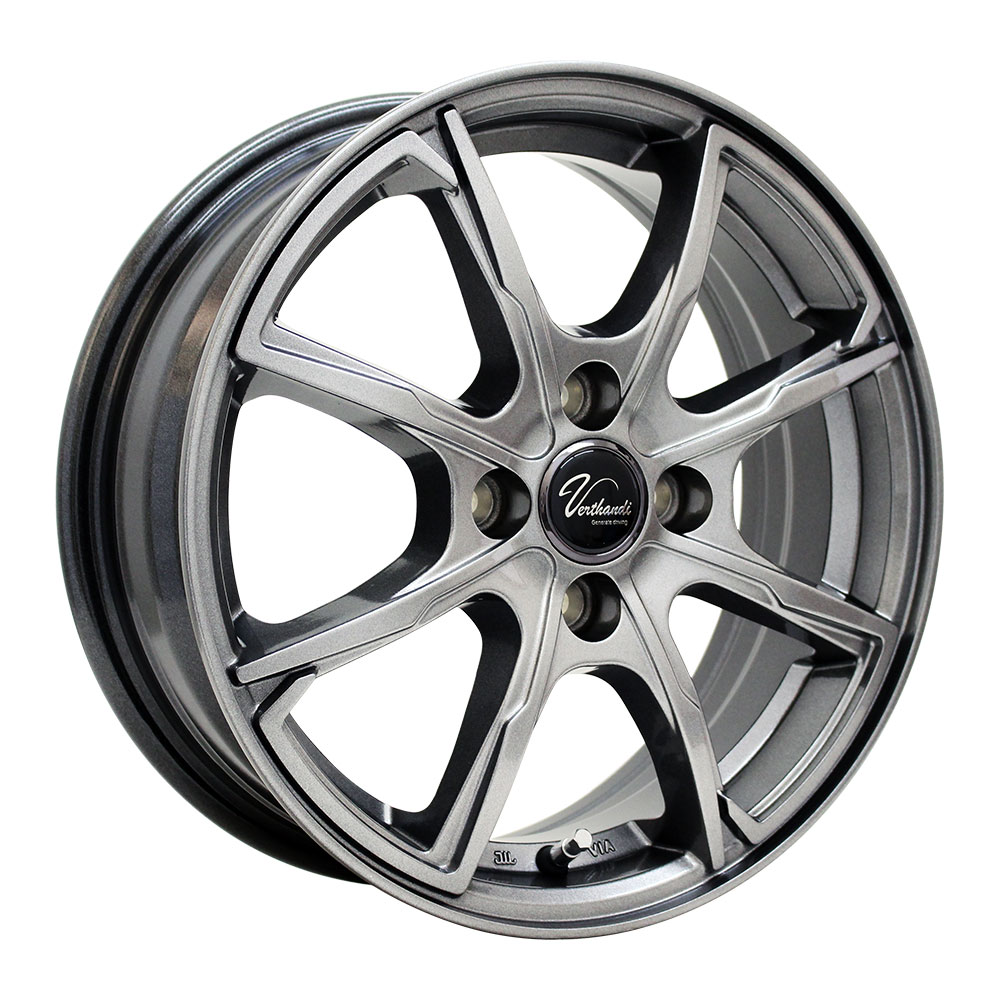 【P10倍！5/15限定】【取付対象】185/60R15 サマータイヤ タイヤホイールセット Verthandi PW-S8 15x5.5 +43 100x4 METALLIC GRAY + Rivera Pro 2 【送料無料】 (185/60/15 185-60-15 185/60-15) 夏タイヤ 15インチ 4本セット 3