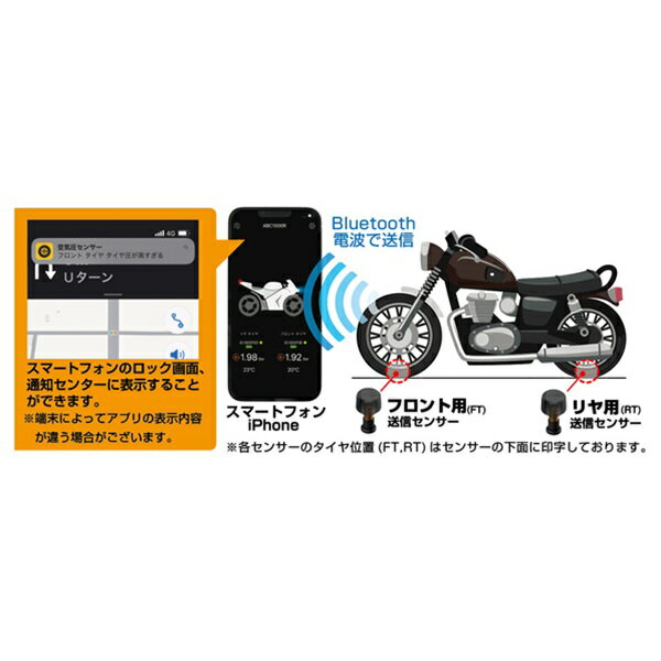 Kashuimura カシムラ バイク用空気圧センサー KD-259 |カーパーツ カー用品 自動車用 車用 カーアクセサリー 車外用品 バイク用空気圧センサー バイク用 3