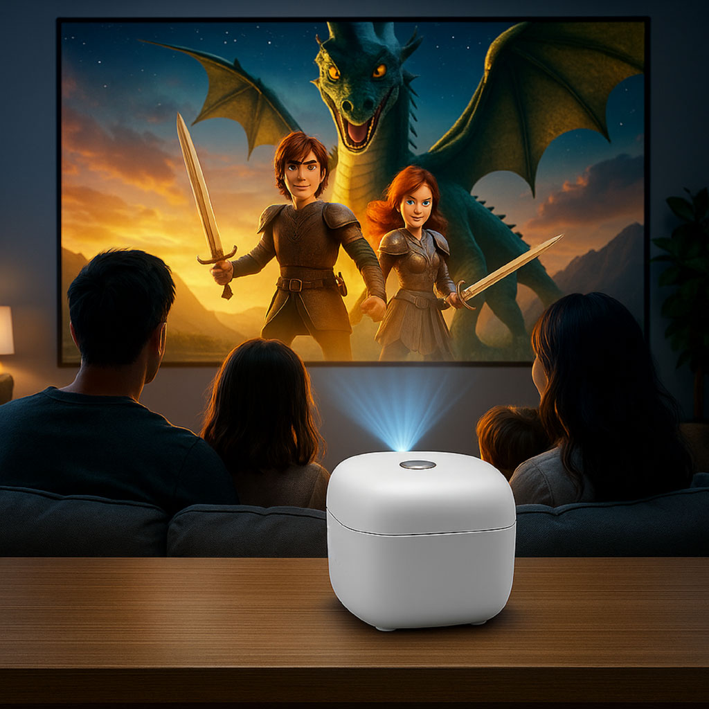 ウルトラミニプロジェクター ベッドルーム ホームプロジェクター 小型プロジェクター 超軽量 CUBE ホームシアターファクトリー HF-VP05Q