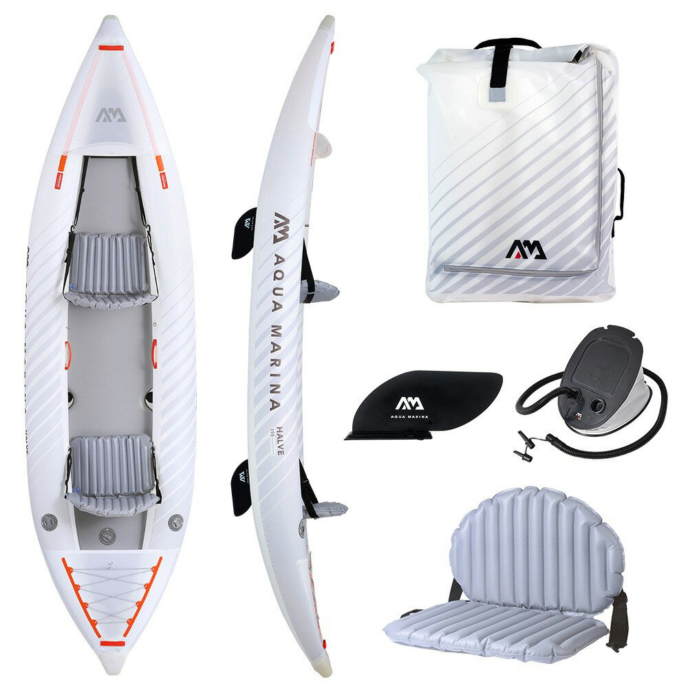 【20日はポイント5倍】【レビュー特典あり】カヤック インフレータブル ボート 2人乗り AQUA MARINA (アクアマリーナ) HALVE ハーブ カヤッ...