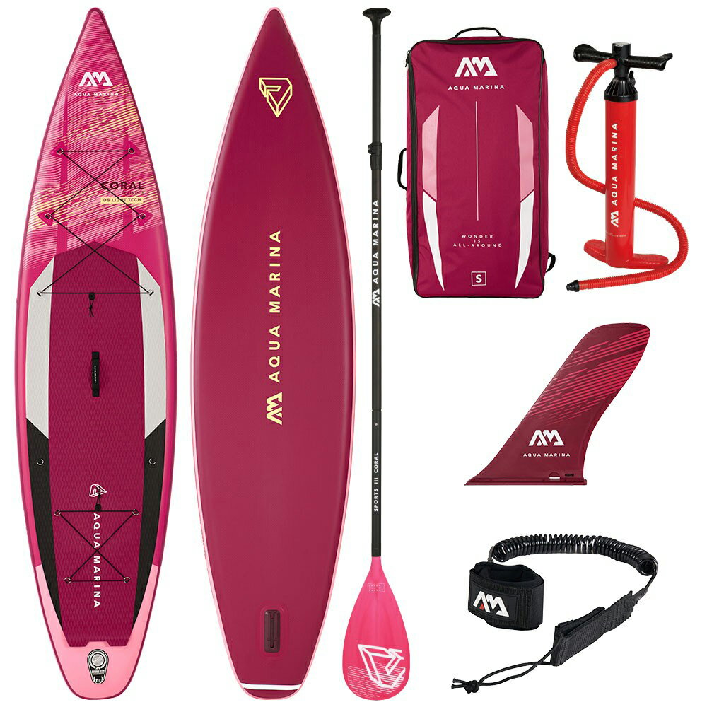 SUP スタンドアップパドルボード インフレータブル セット AQUA MARINA (アクアマリーナ) CORAL TOURING コーラルツーリング