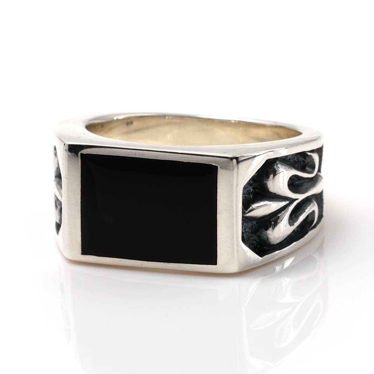 シルバー リング 17号-21号 いぶし加工 RJ-747