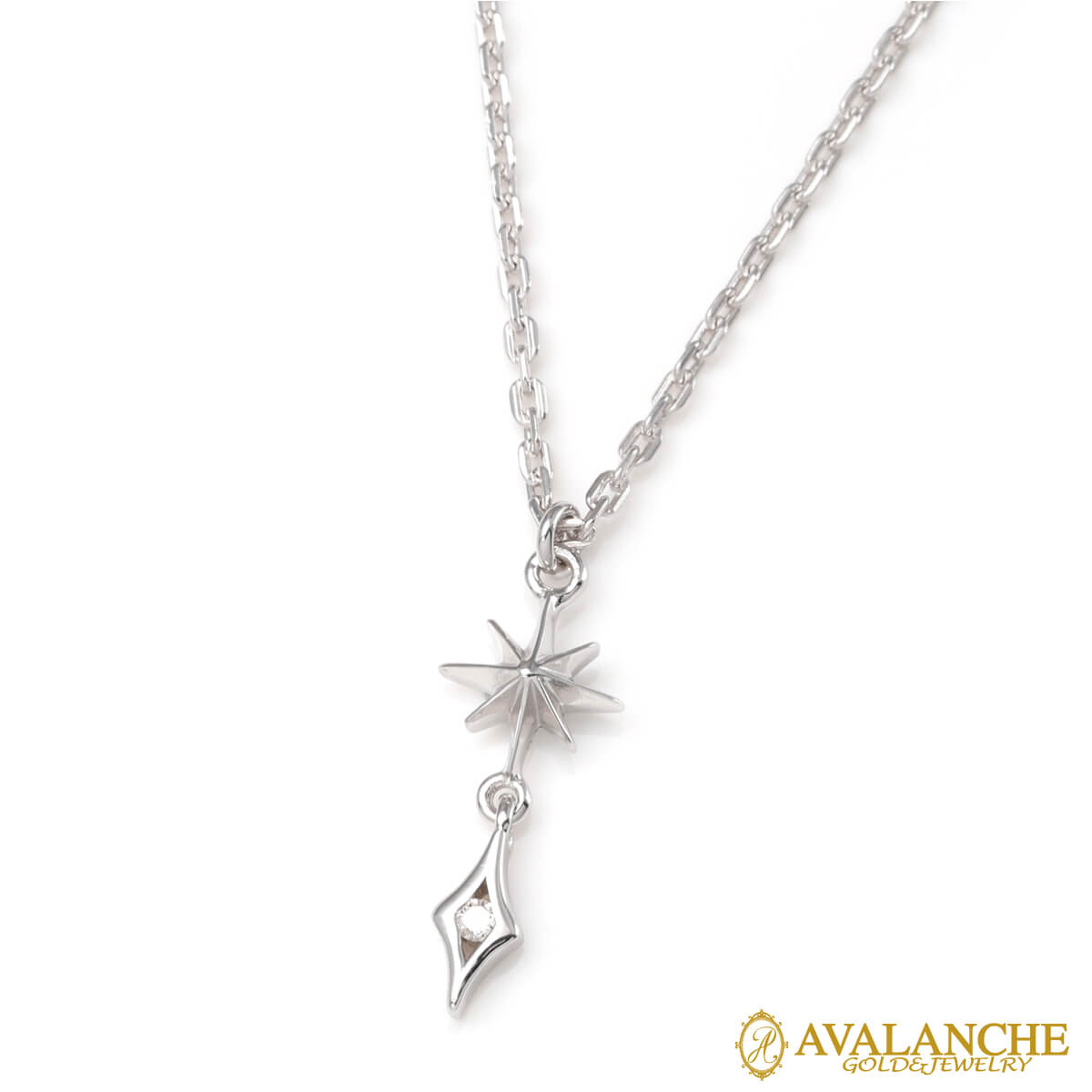 乐天商城 - ダイヤモンド シルバー ネックレス&ペンダント 40cm 3-14370-02