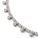 シルバー テニスネックレス幅6mm 36cm-41cm AJN15262