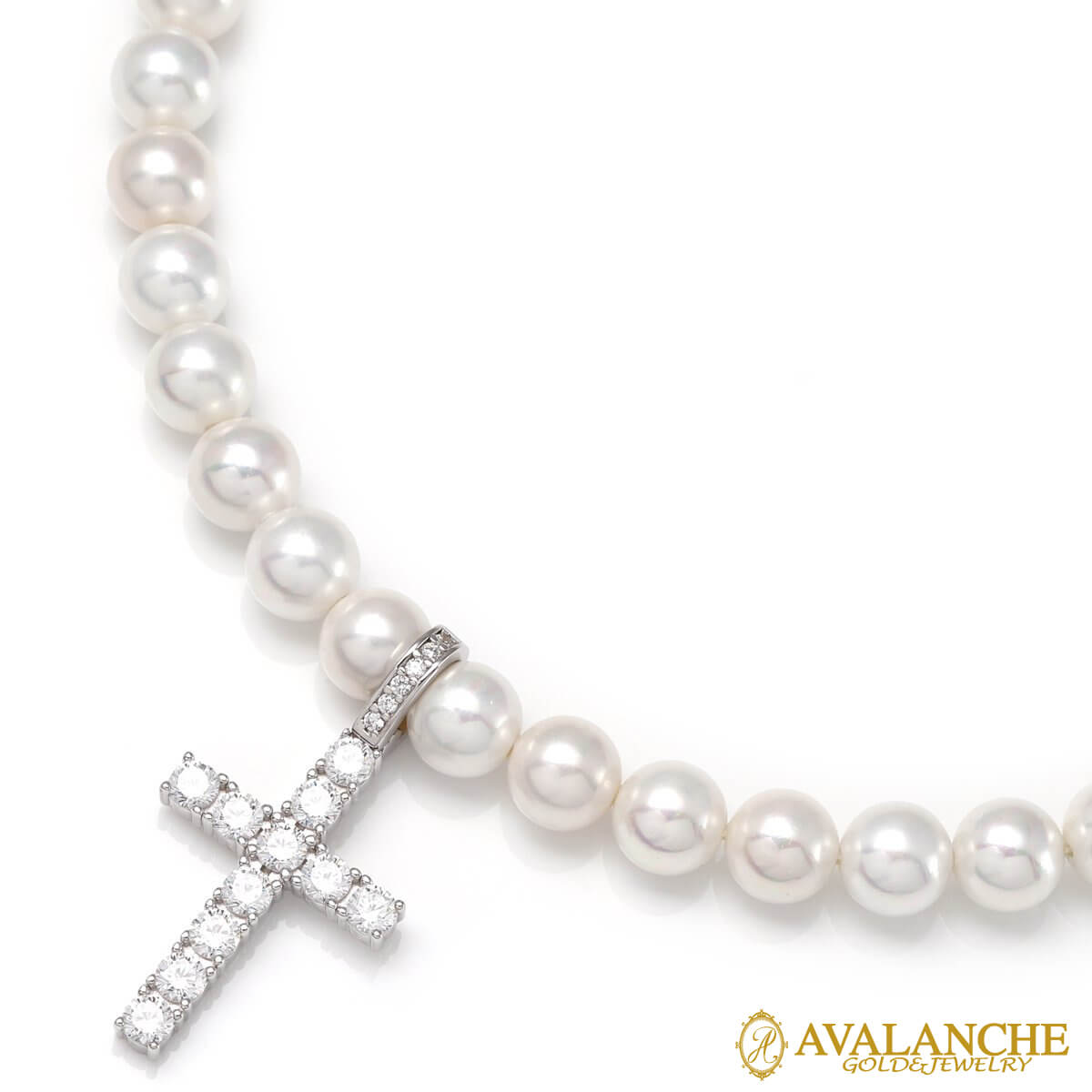 シルバー パールネックレス 幅7mm 45cm ASPN-001-CPJ026