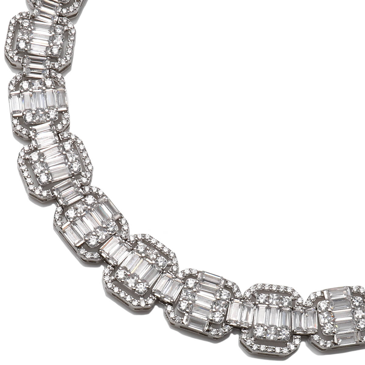 シルバー ネックレス 幅13mm 50cm AHN-24001