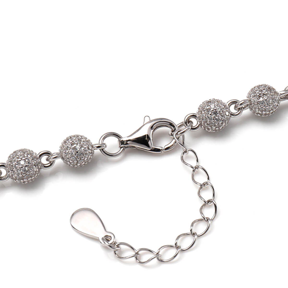 シルバー ボールネックレス 幅5mm 50cm AHN-24002