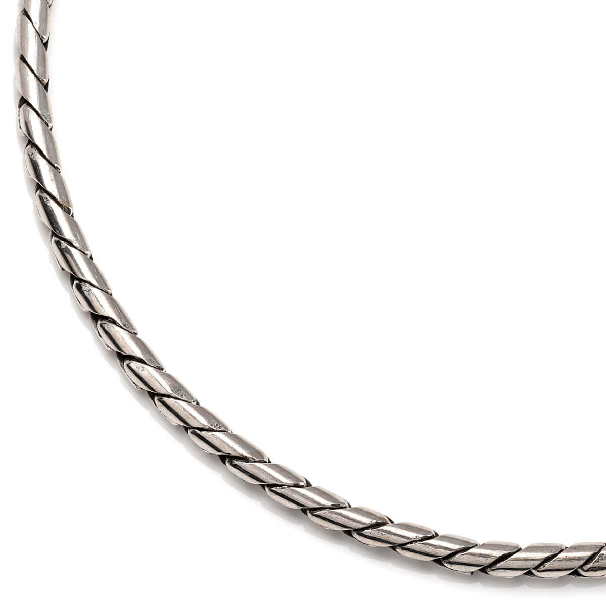 シルバー スネークネックレス 幅3mm 51cm-56cm いぶし加工 SUMP-2406-NE01/02