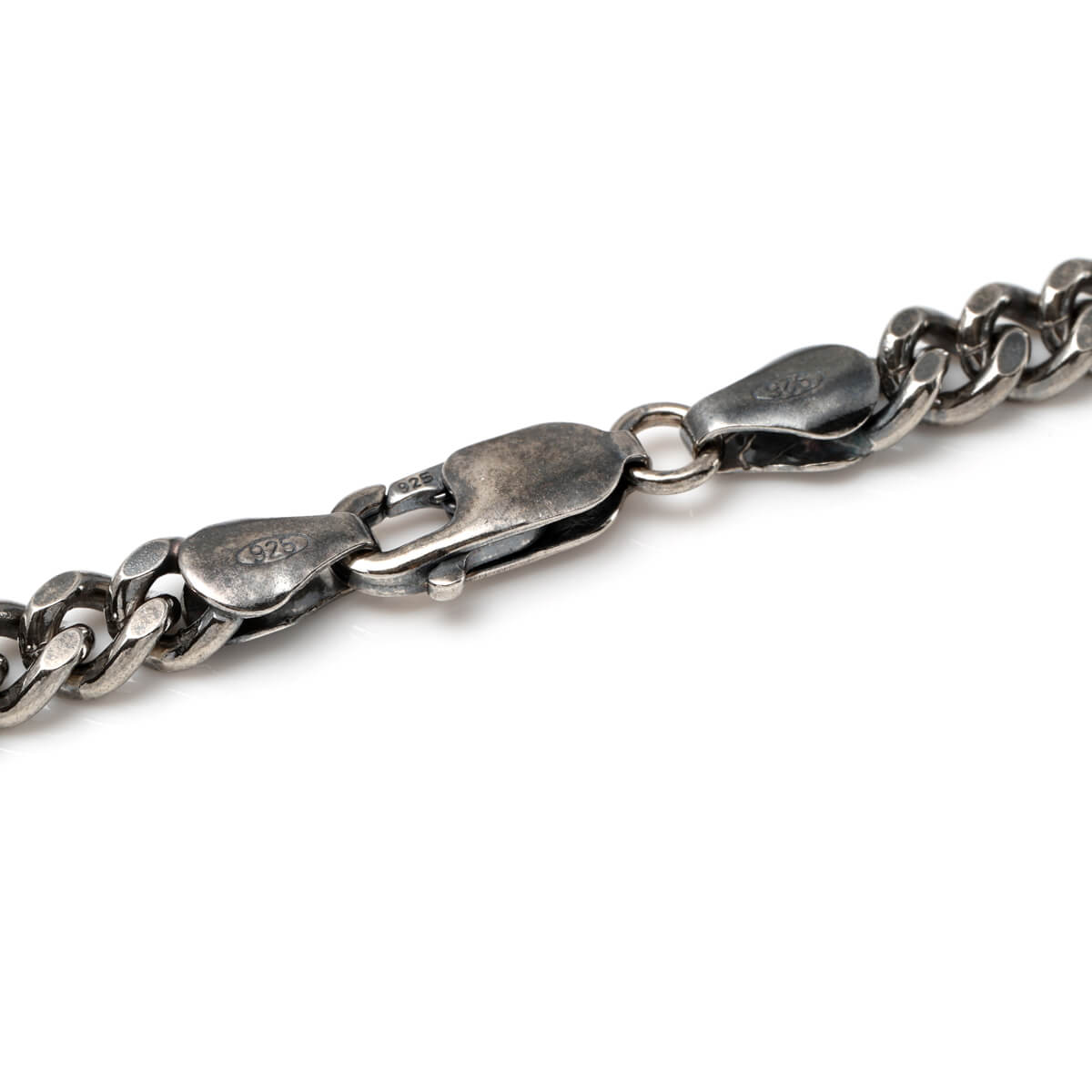 シルバー マイアミネックレス 幅5.3mm 50cm-55cm いぶし加工 150KDO2-OX