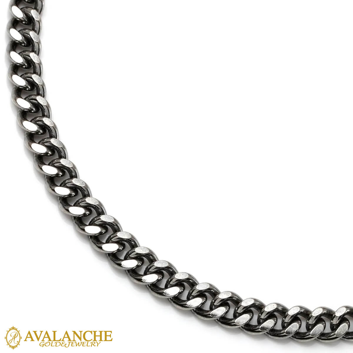 シルバー マイアミネックレス 幅5.3mm 50cm-55cm いぶし加工 150KDO2-OX