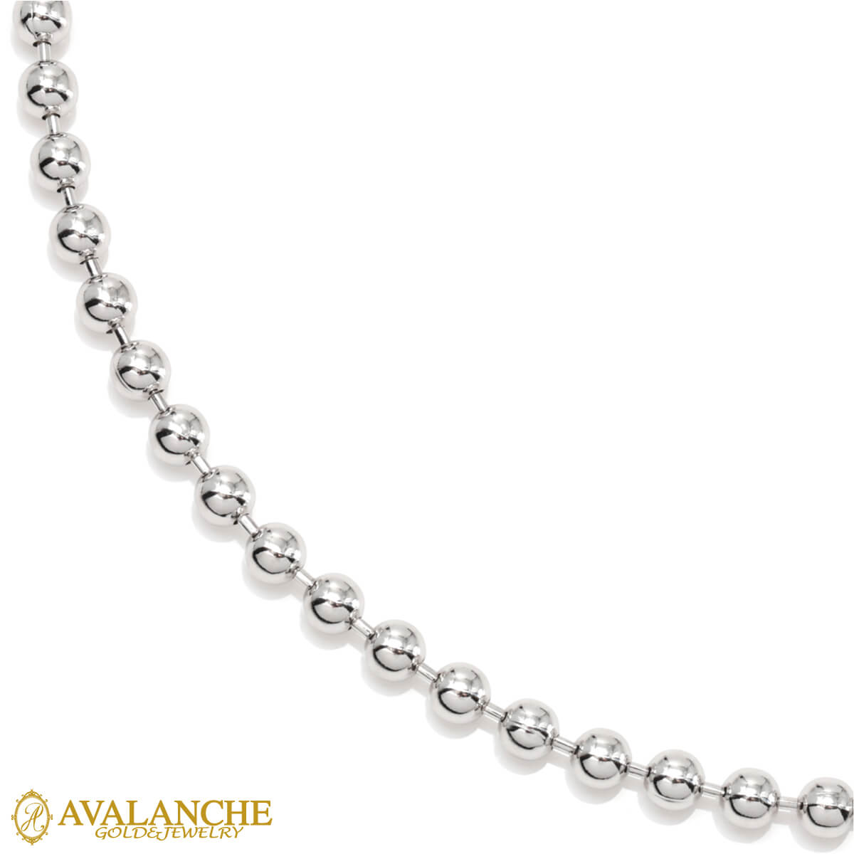 シルバー ボールネックレス 幅3mm 50cm-60cm 300KPL