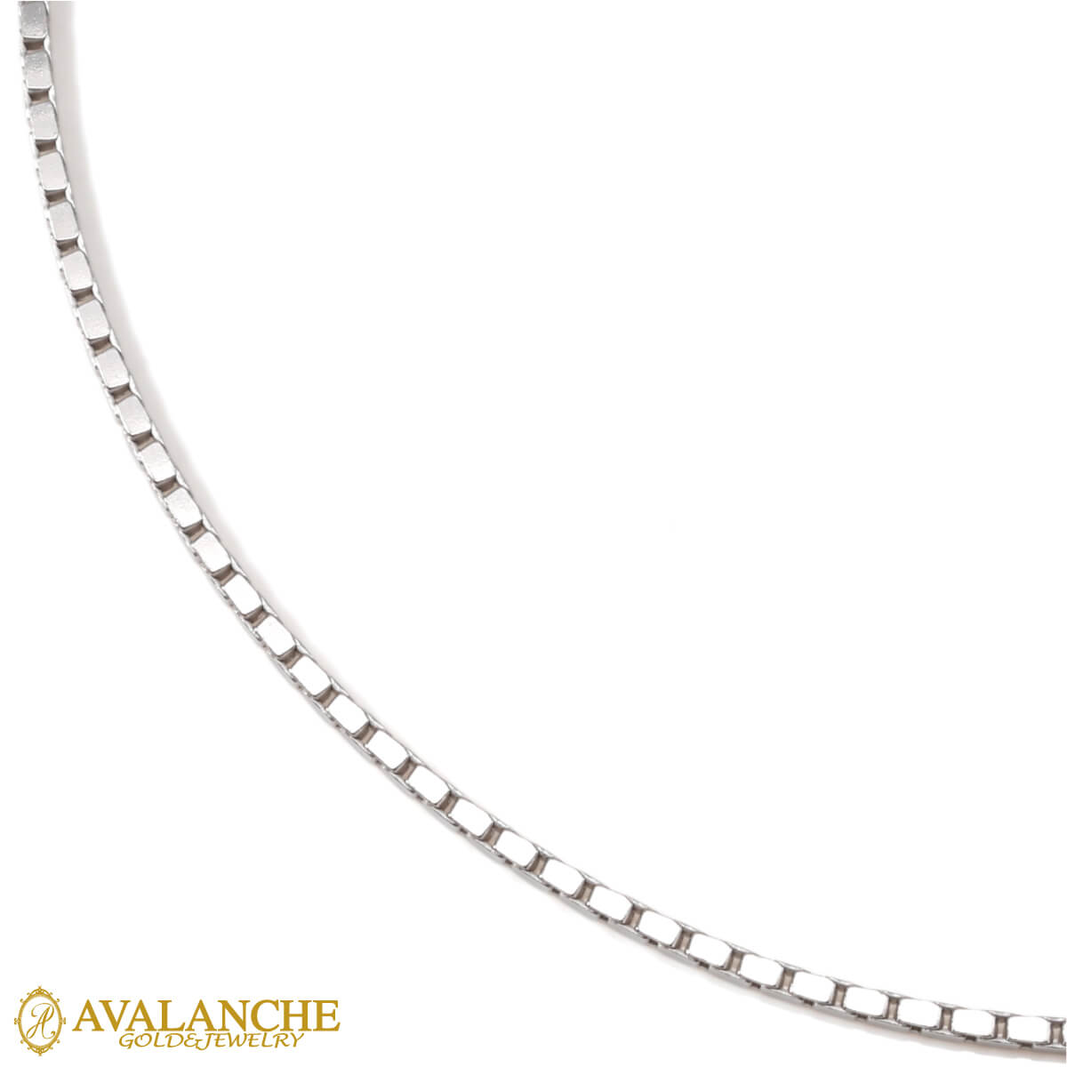 シルバーボックスネックレス 幅1.2mm 40cm-50cm 030KVBSD4