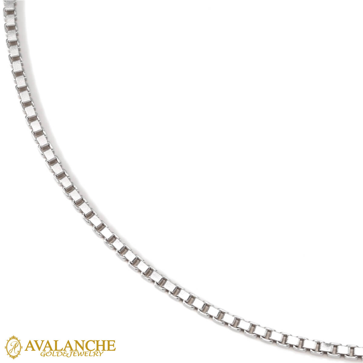 シルバーボックスネックレス 幅1.4mm 40cm-50cm 030KVD4