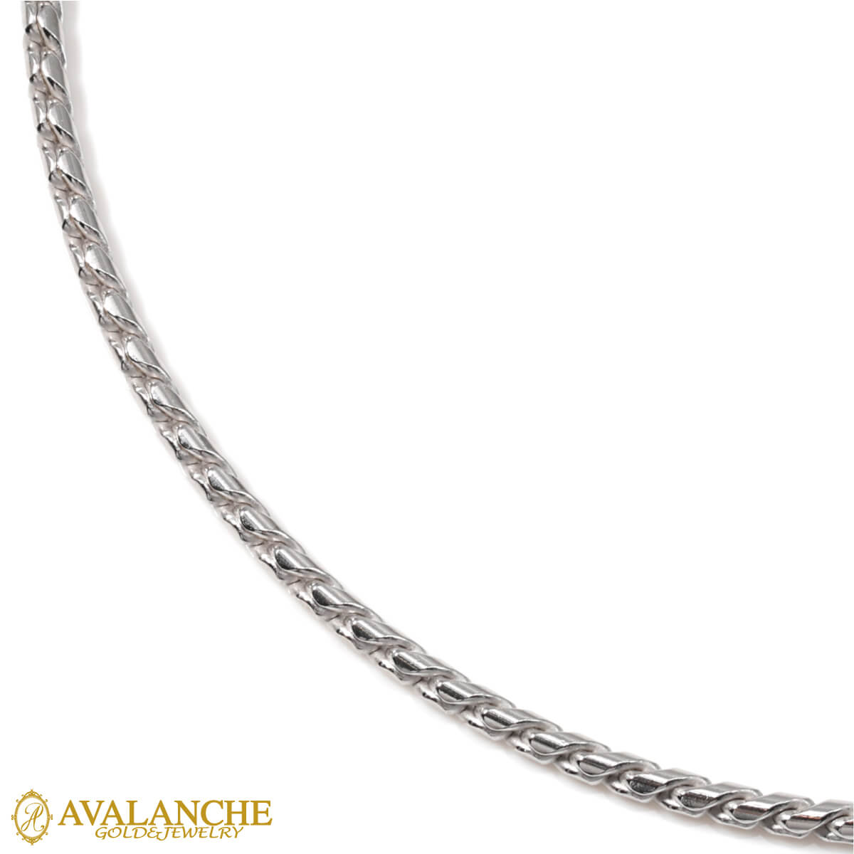 シルバー ネックレス 幅2mm 40cm-50cm 090KBT