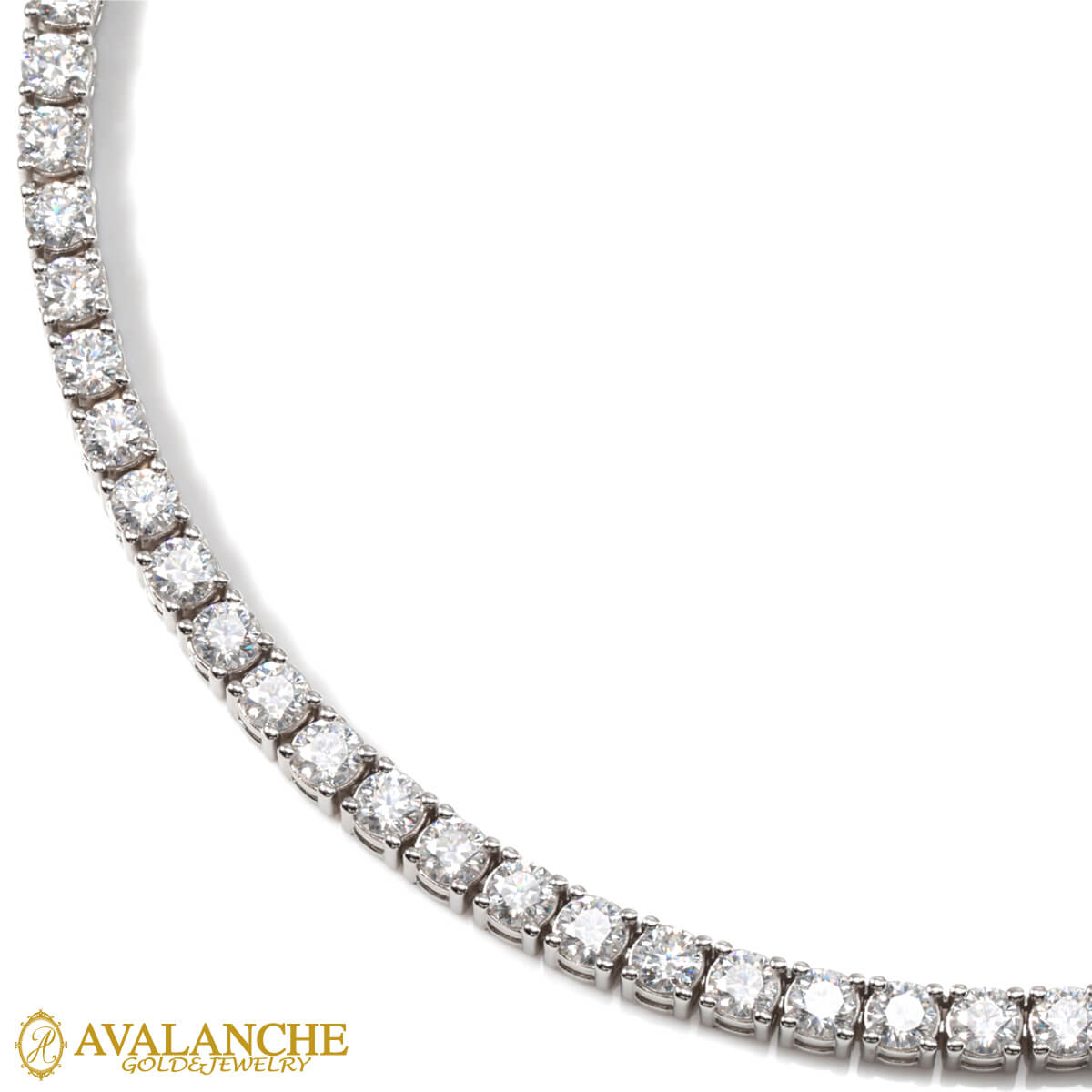 Necklaces, Braclets - モアサナイト シルバー テニスネックレス 幅3mm 45cm-50cm HNL-D001-3MM-MSN