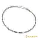 10K ホワイトゴールド フランクリンブレスレット 幅2mm 17cm-19cm UKHB000196-W(4)