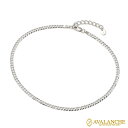 10K ホワイトゴールド キューバンアンクレット 幅2.8mm 23cm-26cm KKP5361