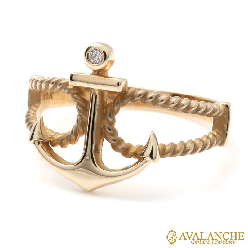 ダイヤモンド 10K イエローゴールド リング 7号-11号 1-10571-01