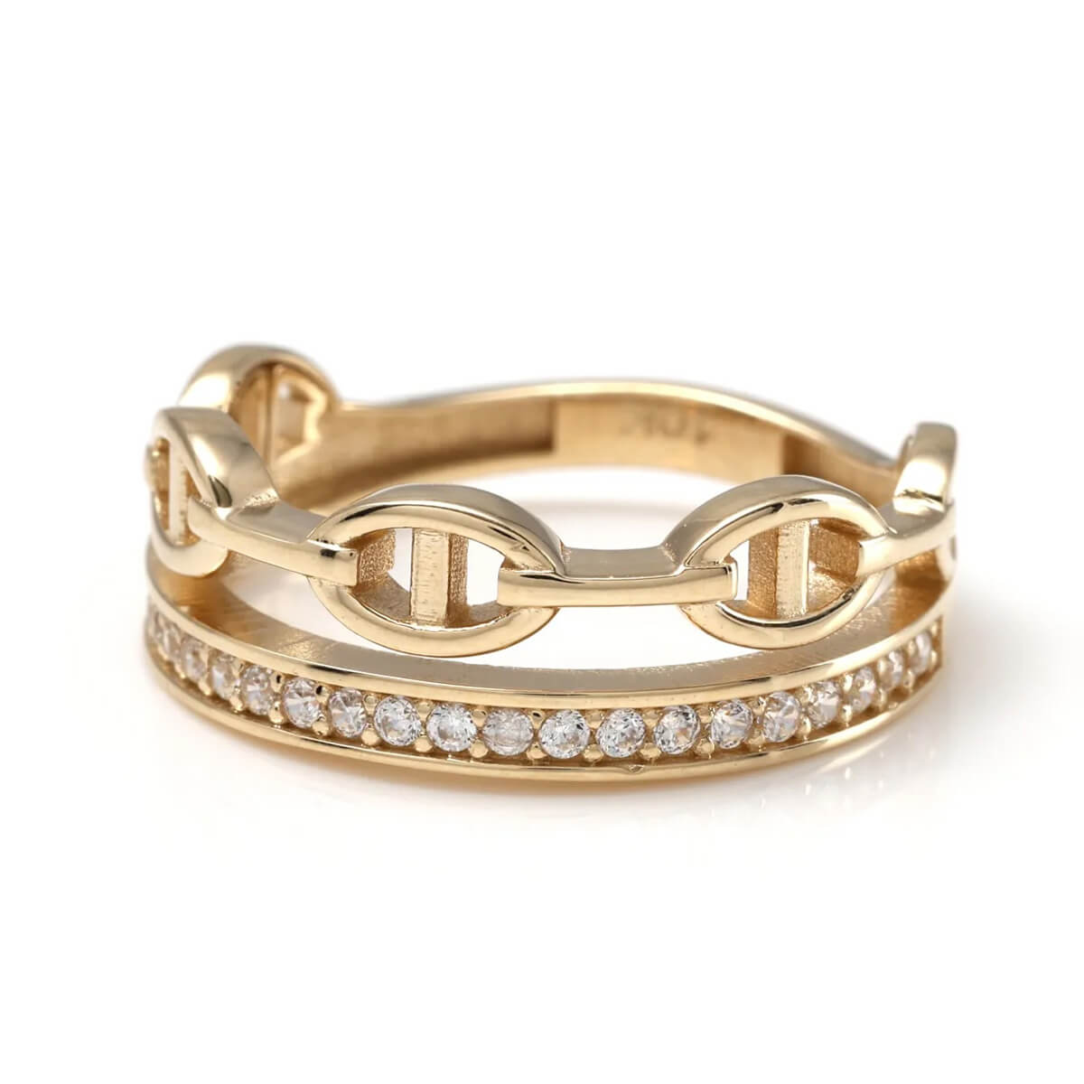 10K イエローゴールド リング 9号-14号 Y24-85