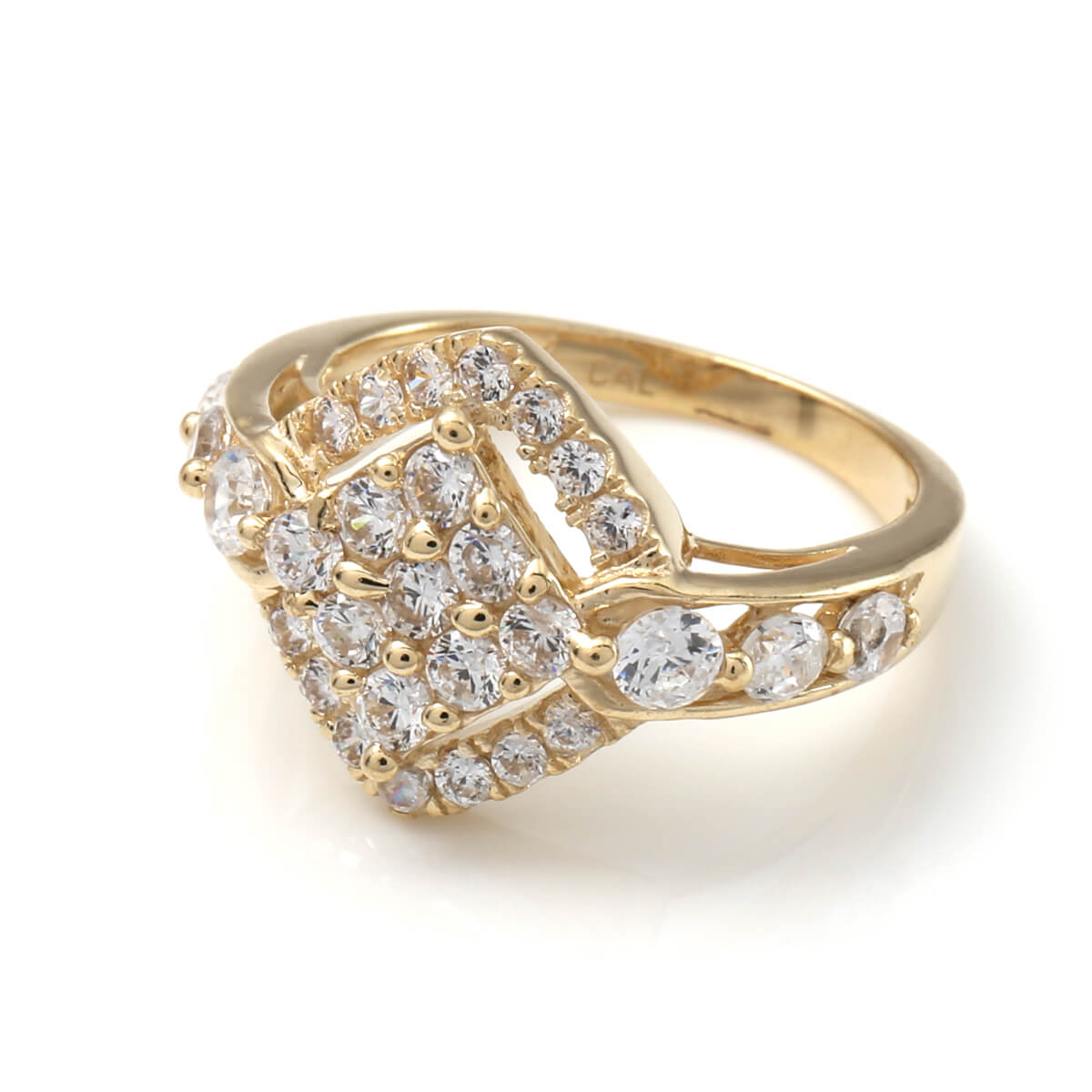 10K イエローゴールド リング 8号-16号 DR-038