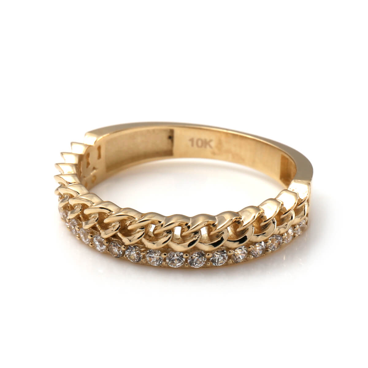 10K イエローゴールド リング 8号-17号 P53R-419