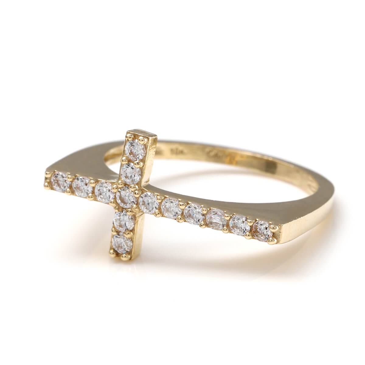 10K イエローゴールド リング 14号 DR-087