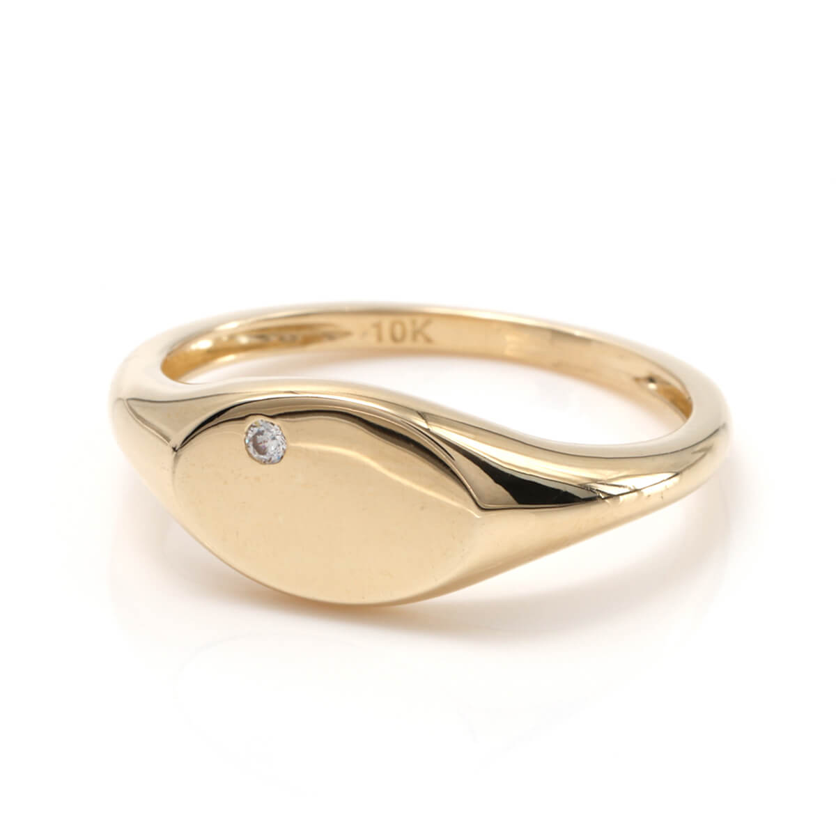 10K イエローゴールド リング 7号-11号 JR-A8716-CZ