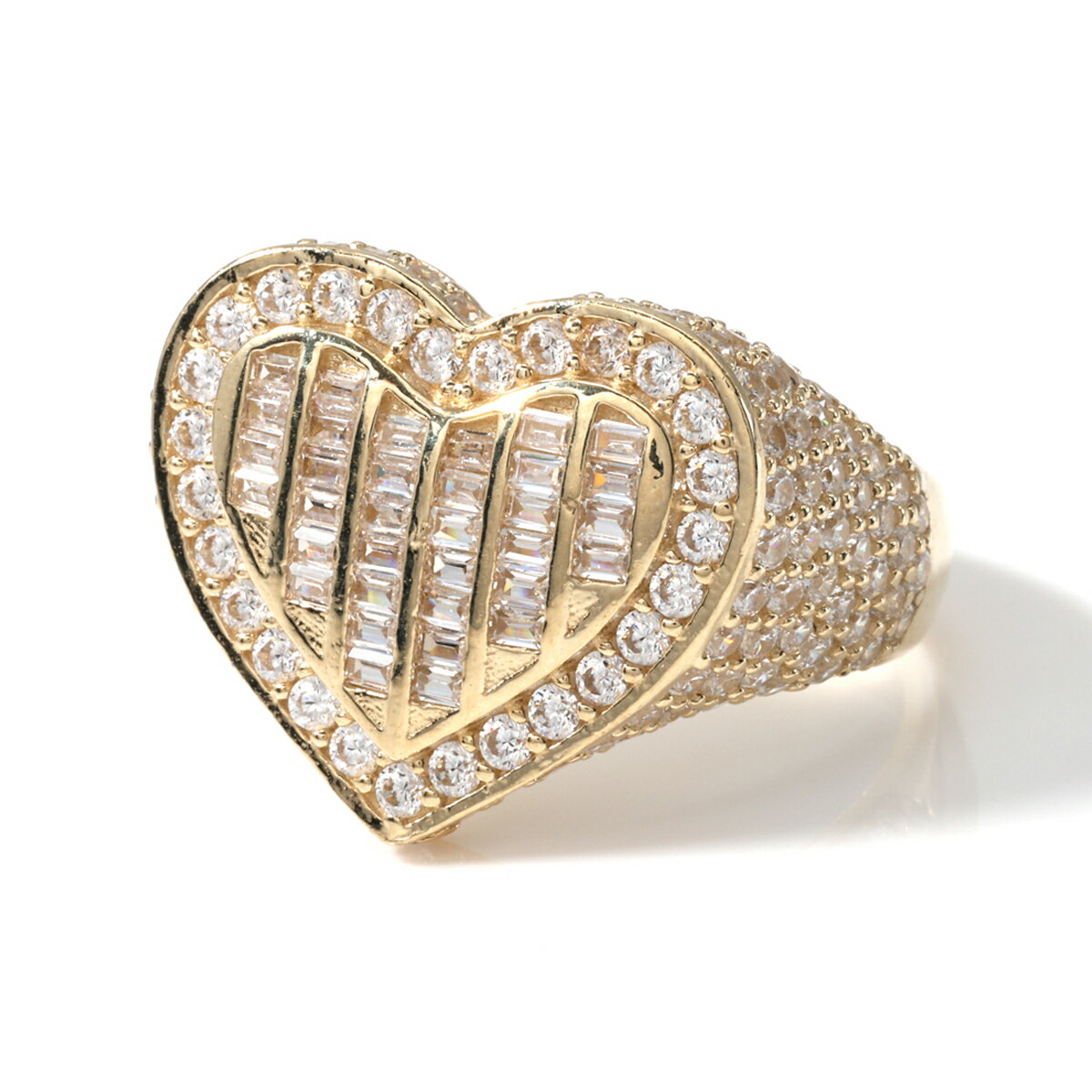 10K イエローゴールド リング 14号 AMR-017WHT