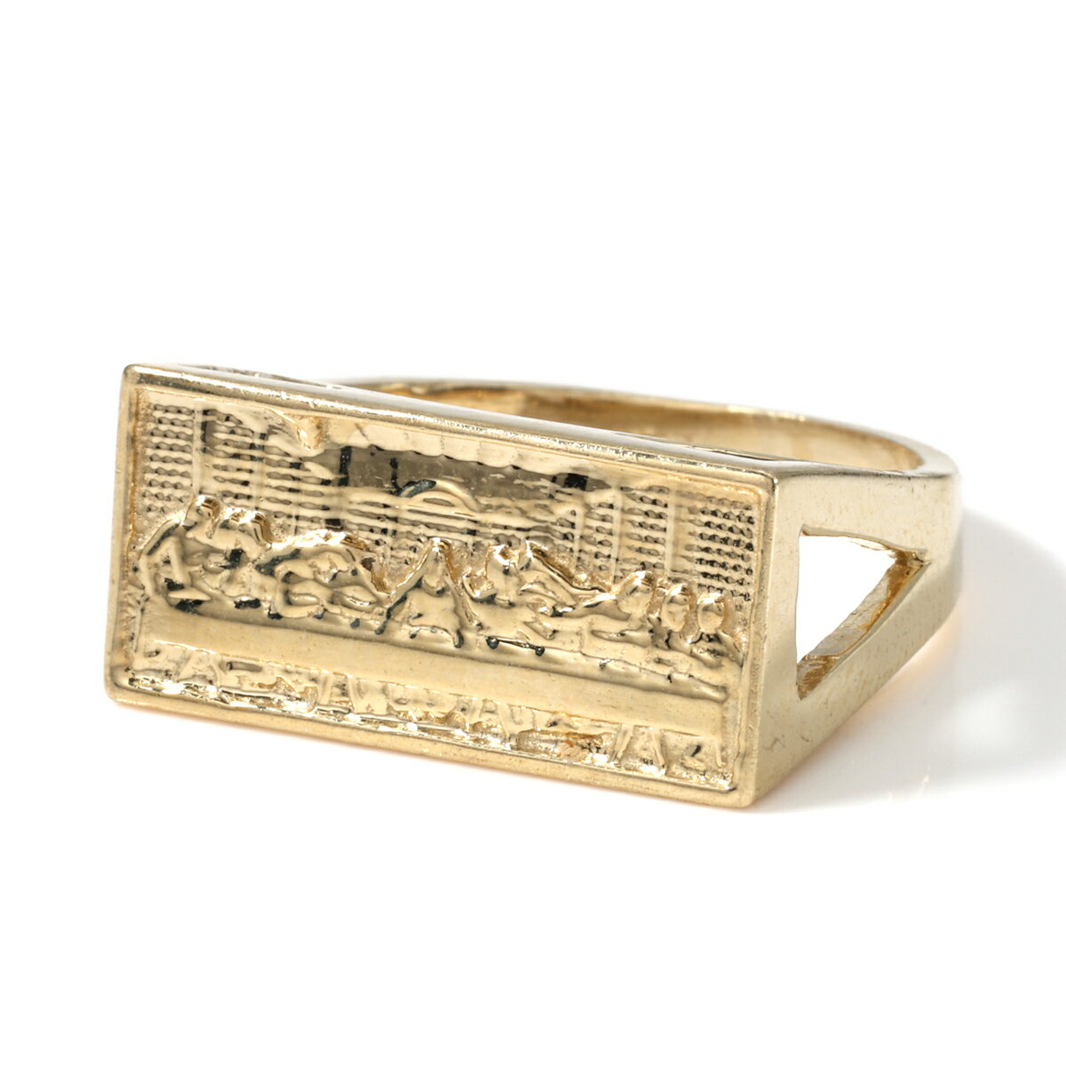 10K イエローゴールド リング 14号 ASKMP-2508-R11