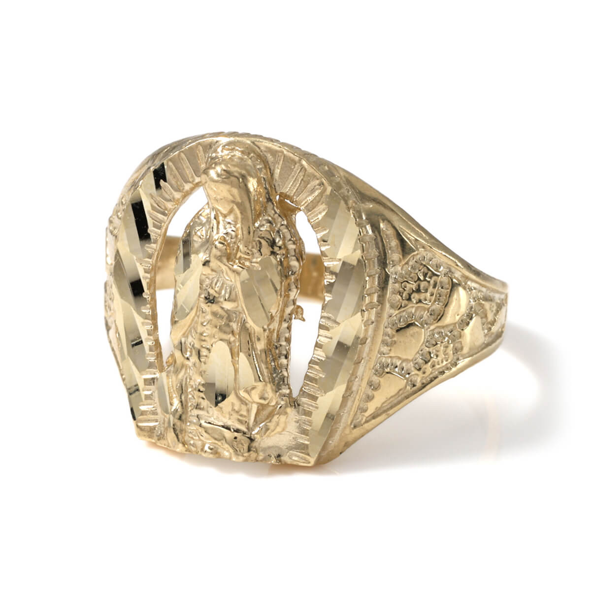 10K イエローゴールド リング 15号 ASKMP-2508-R19