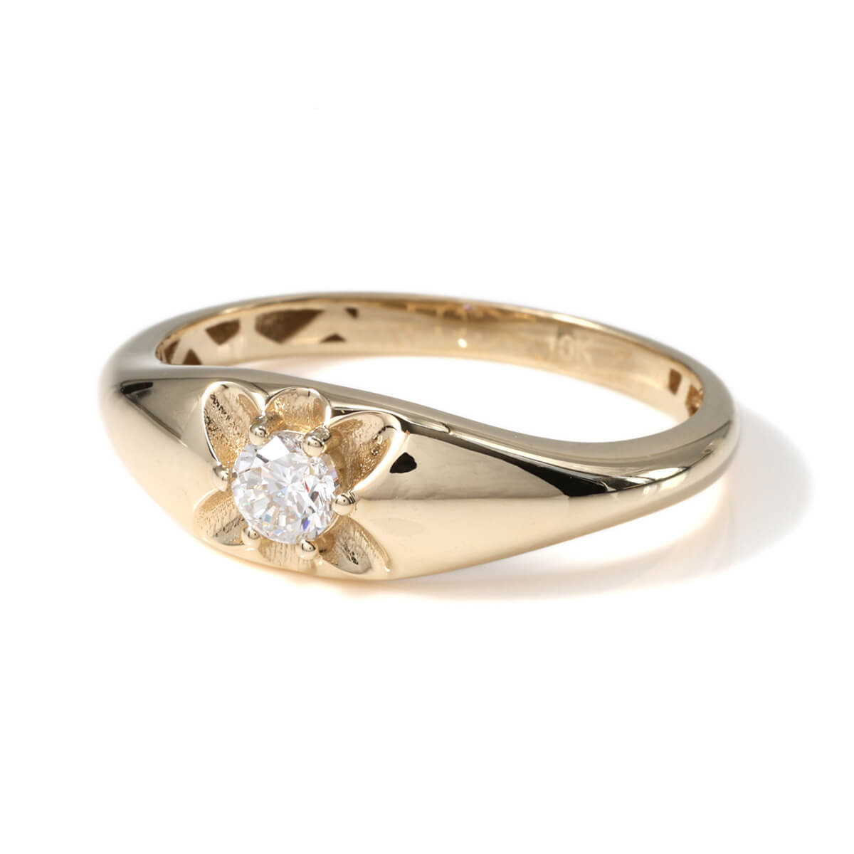 10K イエローゴールド リング 18号-20号 Y25-789