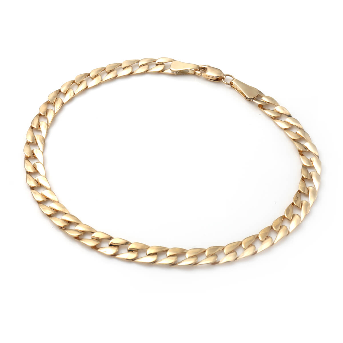 10K イエローゴールド キューバンブレスレット 幅4.5mm 19cm ACAD-17