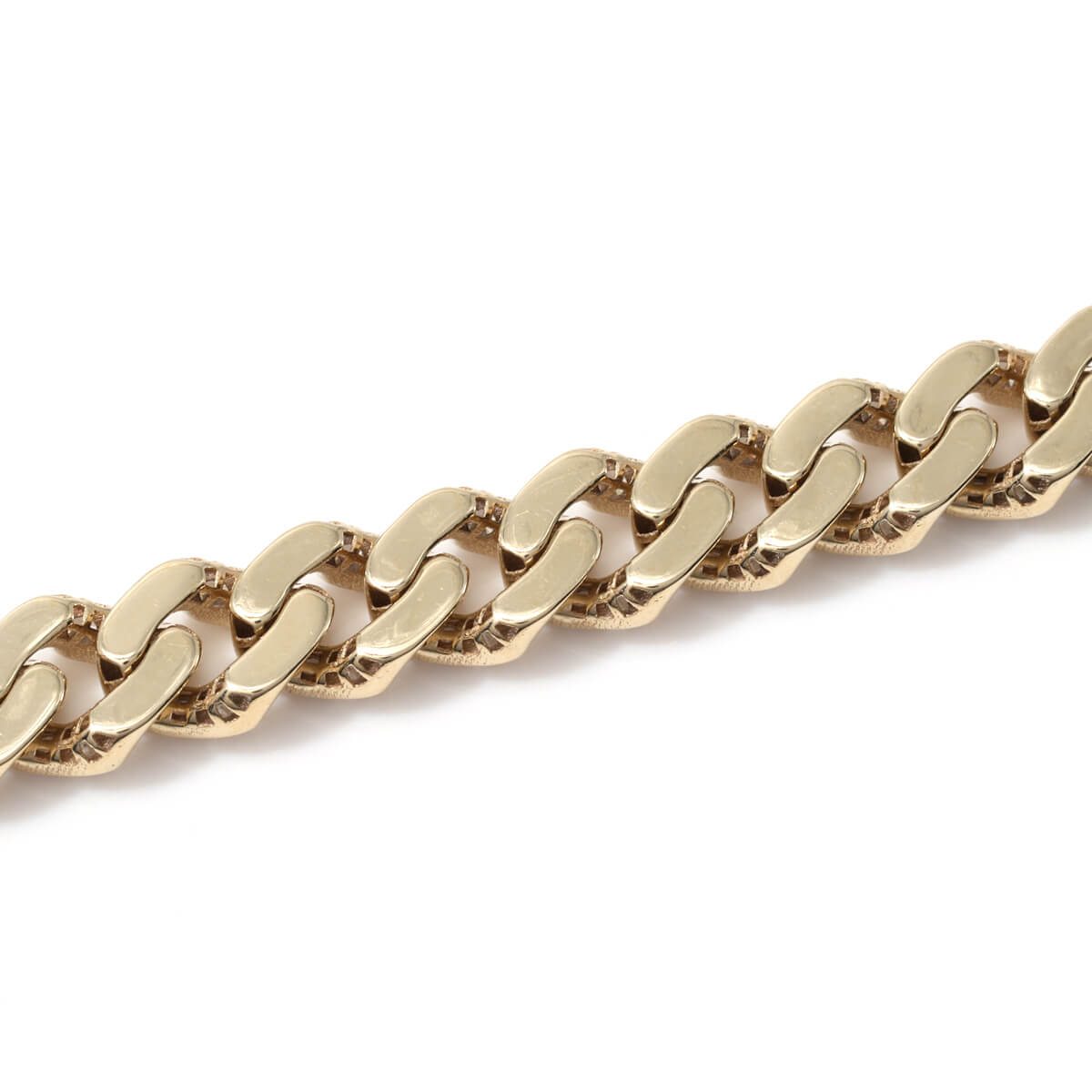 10K イエローゴールド マイアミネックレス 幅6.7mm 46cm CZMON2