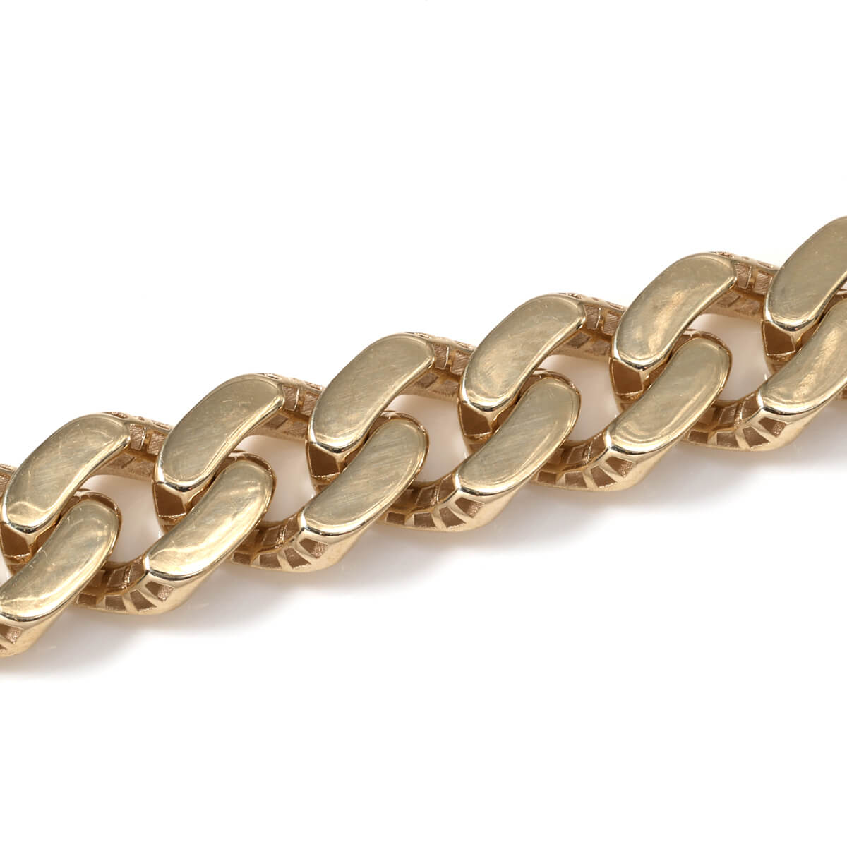 10K イエローゴールド マイアミネックレス 幅9mm 50cm CZMON4-LT