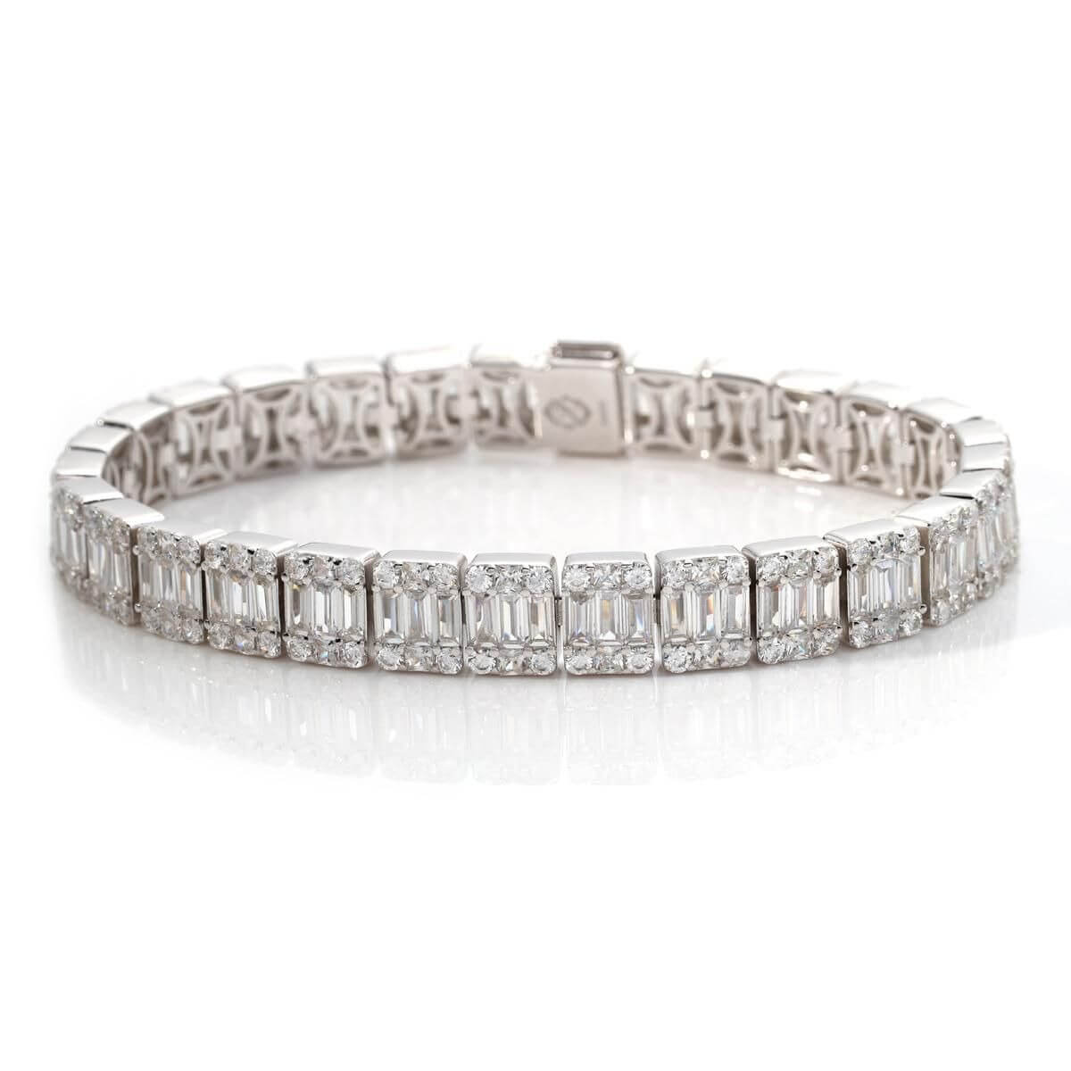 シルバー テニスブレスレット 幅8.7mm 18cm-20cm AHBL-L003