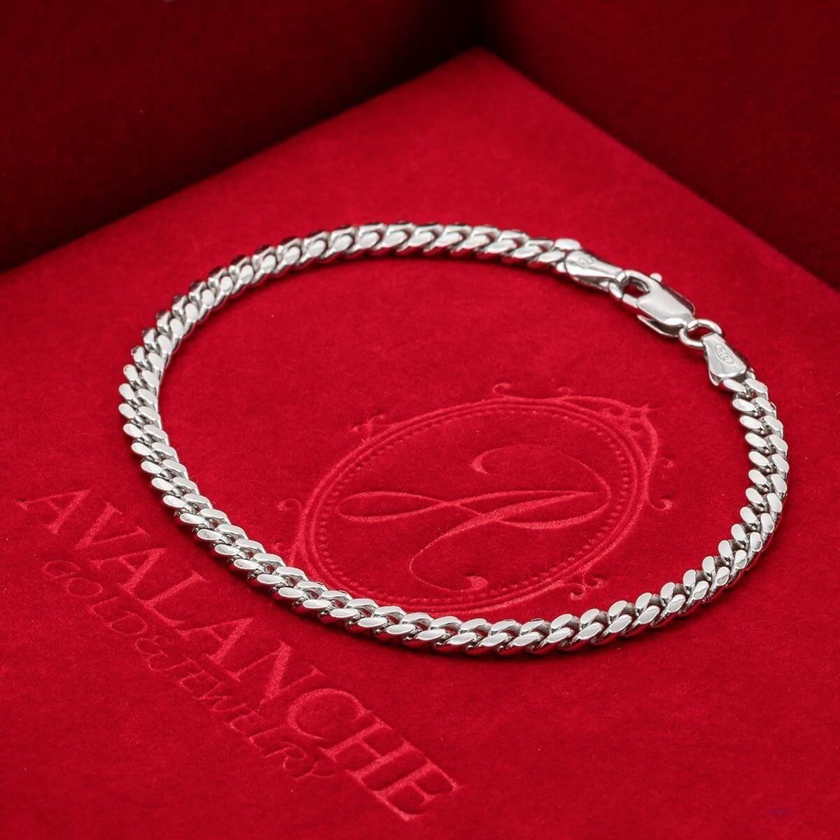 クリスマス限定ギフトセット シルバー マイアミブレスレット 幅5mm 19cm-21cm 150KDO2