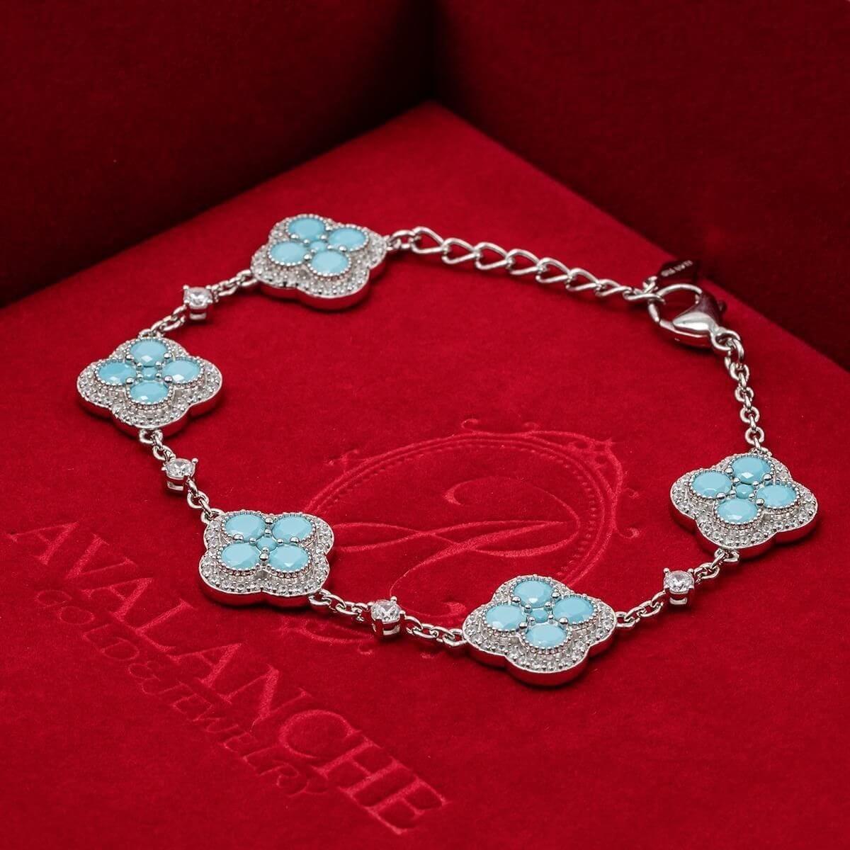 クリスマス限定ギフトセット シルバー ブレスレット 幅15.2mm 17cm-20cm CLV-BR-TQZ