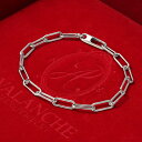 クリスマス限定ギフトセット シルバー ペーパークリップブレスレット 幅4mm 17cm MGS168