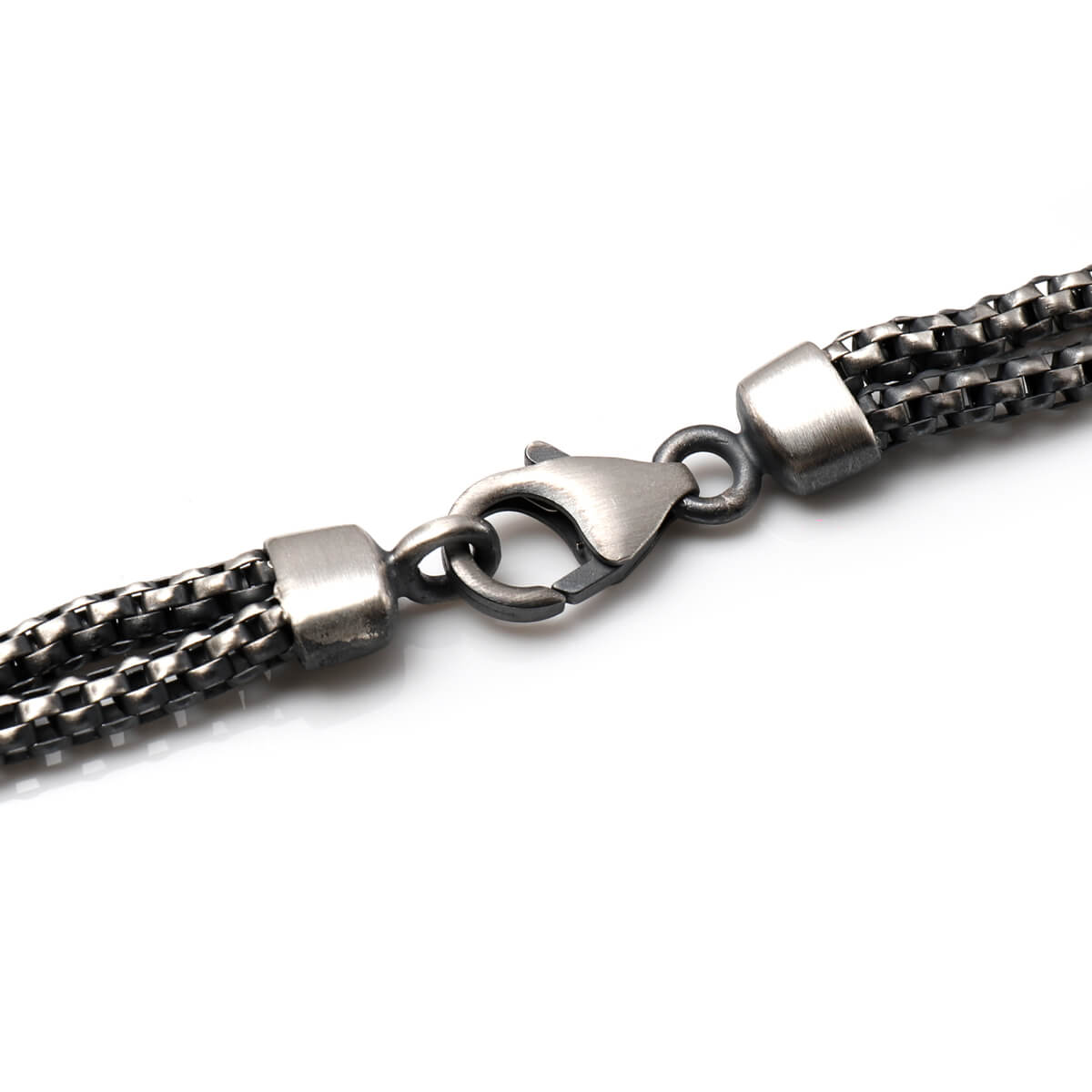 シルバー ブレスレット 幅16mm 19cm-20cm いぶし加工 B1184-OX