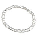 シルバー フィガロブレスレット 幅6.8mm 20cm ACH637B(4)