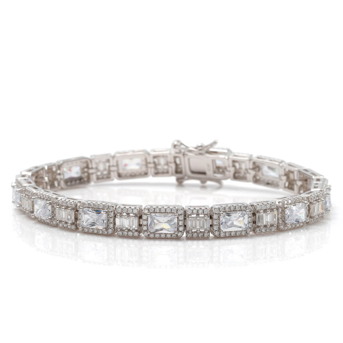 シルバー ブレスレット 幅6.8mm 19cm ACHS05814