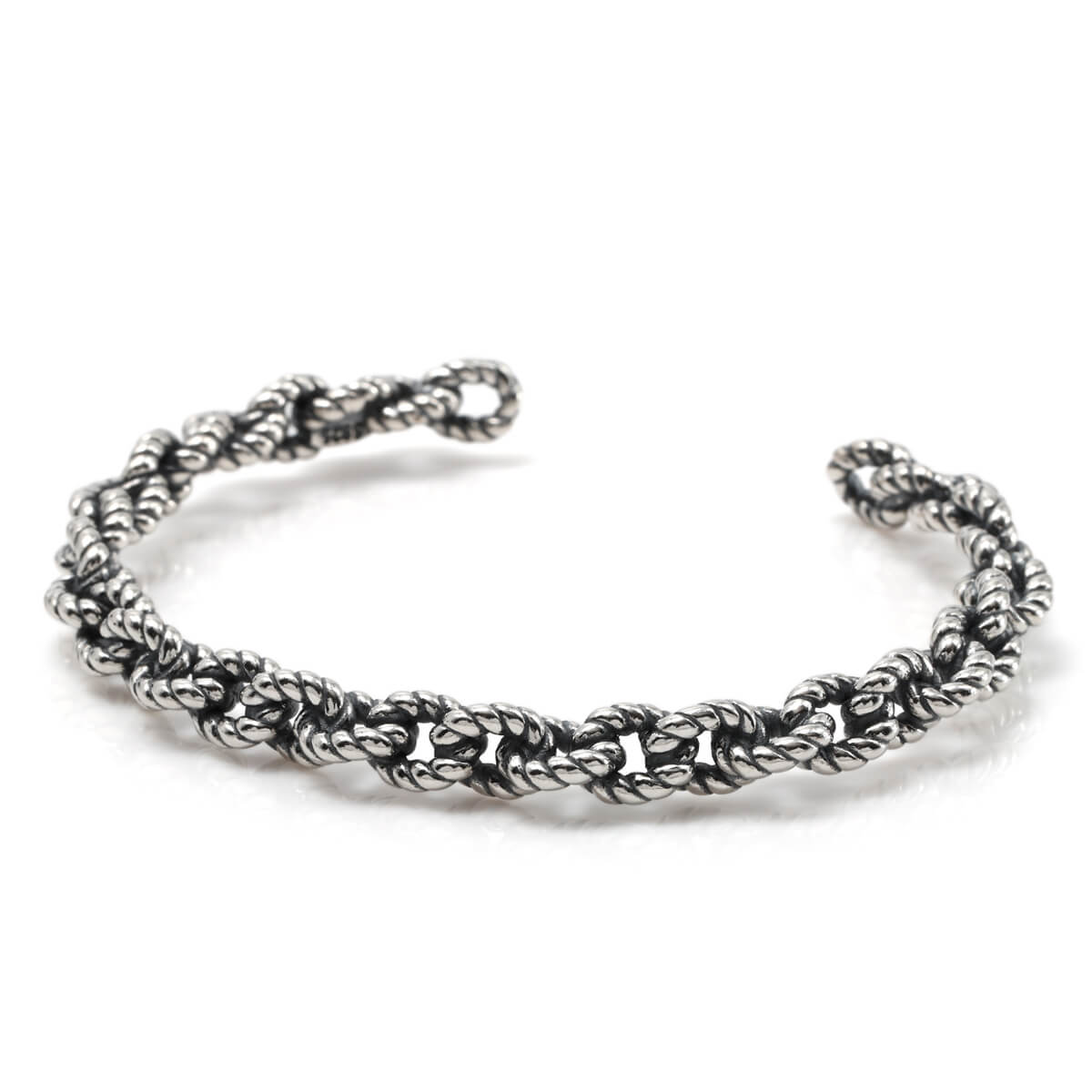 シルバー バングル 幅6.7mm 17cm いぶし加工 A2B088